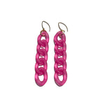 MPR x THE IMAGINARIUM: Curb Chain Smoky Pink 5 Chain Earrings