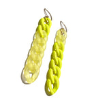 MPR x IMAGINARIUM: Curb Chain Neon Yellow Mixed Finish Earrings