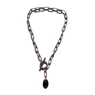 MPR x THE IMAGINARIUM: Lavender and Peacock Pearl Chain Necklace