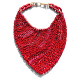 MPR x THE IMAGINARIUM: Red Triangle Crochet Kerchief Necklace