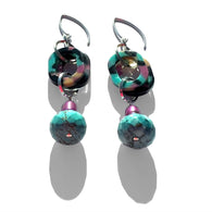 MPR x THE IMAGINARIUM: Tropical Turquoise and Fuschia Pearl Drop Earrings