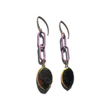 MPR x THE IMAGINARIUM: Peacock Pearl on Lavender Chain Earrings
