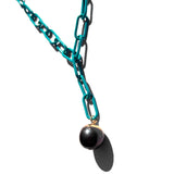 MPR x THE IMAGINARIUM: Peacock Pearl and Teal Lariat Necklace