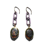 MPR x THE IMAGINARIUM: Peacock Pearl on Lavender Chain Earrings