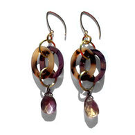 MPR x THE IMAGINARIUM: Tortoise with Amethyst Single Drop Earrings