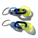 MPR x THE IMAGINARIUM: Illuminescent Chartreuse Triple Chain Drop Earrings