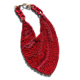 MPR x THE IMAGINARIUM: Red Triangle Crochet Kerchief Necklace