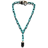 MPR x THE IMAGINARIUM: Peacock Pearl and Teal Lariat Necklace