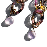 MPR x THE IMAGINARIUM: Lavender Tortoise Amethyst Double Drop Earrings