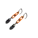 MPR x THE IMAGINARIUM: Peacock Pearl with Neon Orange Chain Earrings