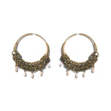 Sea Change Hoop Earrings- White Pearl