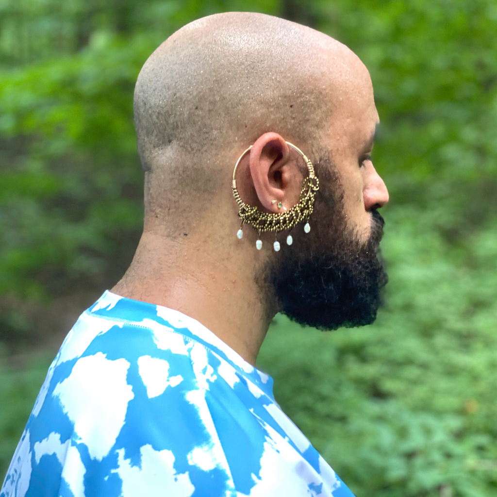 Sea Change Hoop Earrings- White Pearl – Meghan Patrice Riley