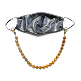 Sea Change Bead Mask Chain Necklace- Agate