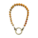 Sea Change Bead Mask Chain Necklace- Agate