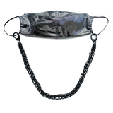 Sea Change Mask Chain Necklace- Black Crochet