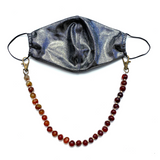Sea Change Bead Mask Chain Necklace- Carnelian