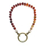 Sea Change Bead Mask Chain Necklace- Carnelian