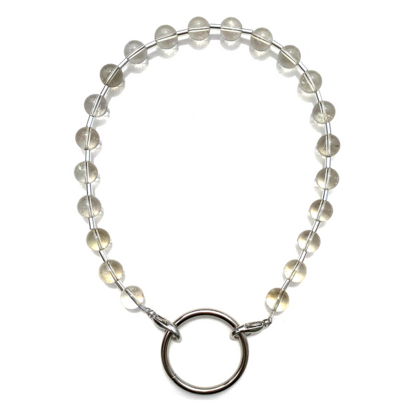 Sea Change Bead Mask Chain Necklace- Clarity
