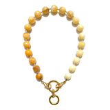 Sea Change Bead Mask Chain Necklace- Lemon