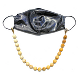 Sea Change Bead Mask Chain Necklace- Lemon