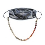 Sea Change Bead Mask Chain Necklace- Merlot Agate