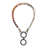 Sea Change Bead Mask Chain Necklace- Merlot Agate