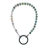 Sea Change Bead Mask Chain Necklace- Moss