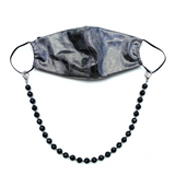 Sea Change Bead Mask Chain Necklace- Onyx