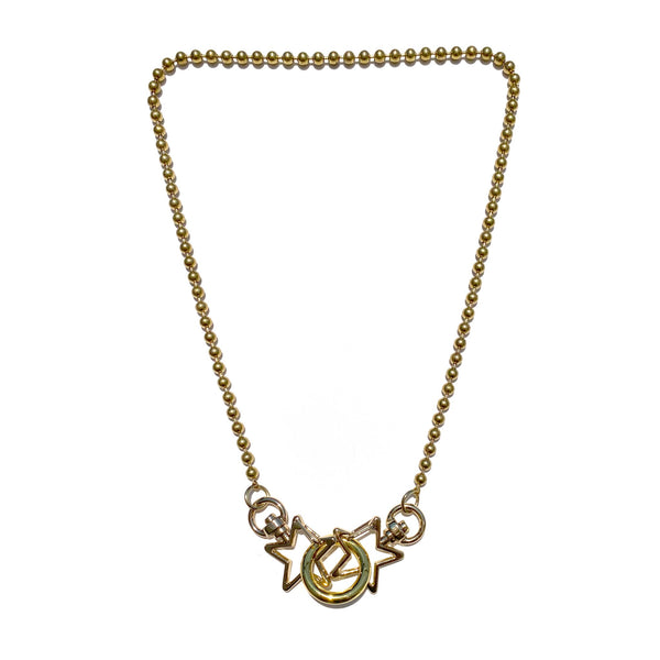 Sea Change Chain Mask Holder Necklace- Gold Stars
