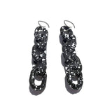 MPR x THE IMAGINARIUM: Bubble Black Splatter 5 Chain Earrings