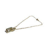 MPR x THE IMAGINARIUM: Bubble Chain Deco Oval and Rectangle Pendant in Gold