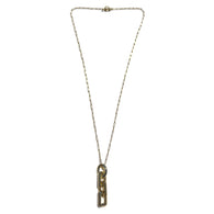 MPR x IMAGINARIUM: Long Bubble Chain Deco Pendant in Gold Rectangle