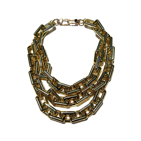 MPR x THE IMAGINARIUM: Woven Chain Link Triple Chain Necklace
