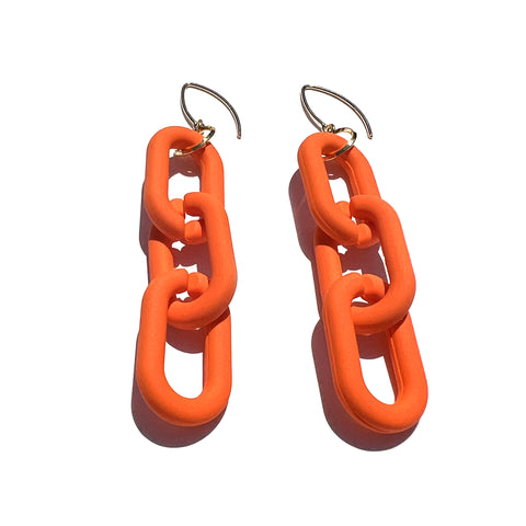 MPR x IMAGINARIUM: Mylar Balloon Chain Short Link Hooks in Velvet Matte Orange