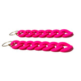 MPR x IMAGINARIUM: Curb Chain Link Earrings in Neon Pink