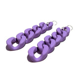 MPR x IMAGINARIUM: Velvet Matte Curb Medium Chain Link Hooks in Lavender