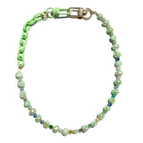 MPR x IMAGINARIUM: Green Pearl + Mint Green Metal Chain Necklace
