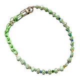 MPR x IMAGINARIUM: Green Pearl + Mint Green Metal Chain Necklace