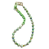 MPR x IMAGINARIUM: Green Pearl + Mint Green Metal Chain Necklace