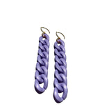 MPR x IMAGINARIUM: Medium Curb Chain Link Earrings in Lavender