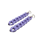 MPR x IMAGINARIUM: Medium Curb Chain Link Earrings in Lavender