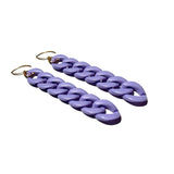 MPR x IMAGINARIUM: Medium Curb Chain Link Earrings in Lavender