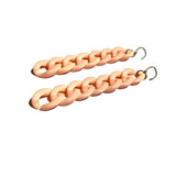 MPR x IMAGINARIUM: Medium Curb Chain Link Earrings in Peach