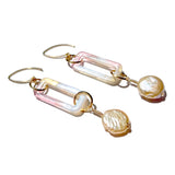MPR x IMAGINARIUM: Peach Pearl + Roze Quartz Marble Earrings