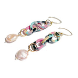 MPR x IMAGINARIUM: Peach Pearls Tropical Chain Earrings