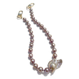 MPR x IMAGINARIUM: Pearl Melange Necklace in Mauve Pearl