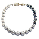 MPR x IMAGINARIUM: Pearl Melange Necklace in Ombre Grey Pearl