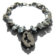 MPR x THE IMAGINARIUM: Silver Pendant Geode Necklace