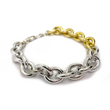MPR x THE IMAGINARIUM: Mashup Mylar Balloon Chain Link Necklace #3 in Two-Tone Gold and Silver