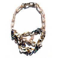 MPR x THE IMAGINARIUM: Mashup Mylar Balloon Chain Link Necklace #6 in Tortoise
